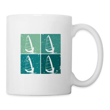 Windsurfing Windsurfer Wellenweiten Wind Wasser - Tasse - Weiß - Rechts