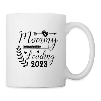 Mama loading 2023, werdende Mutter 2023 - Tasse - Weiß - Rechts
