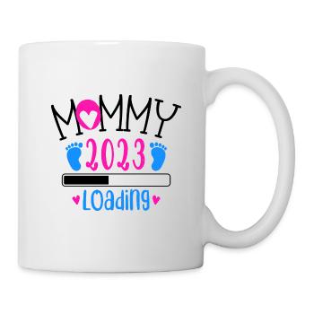 Mama loading 2023, werdende Mutter 2023 - Tasse - Weiß - Rechts