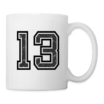 Cool Number 13 - 13 Years Old 13th Birthday Gift - Mug - white - Right