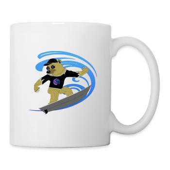 ours surf - Mug blanc - blanc - Droite