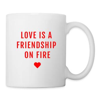L’amour est une amitié en feu citation - Mug blanc - blanc - Droite