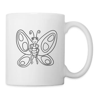 butterfly, insect, gift, gift idea - Mug - white - Right