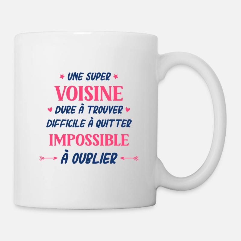 Une super voisine - Mug blanc - blanc