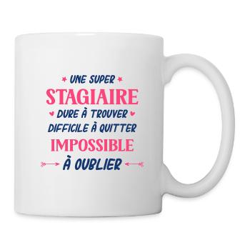 Une super Stagiaire - Mug blanc - blanc - Droite