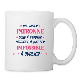 Une super patronne - Mug blanc - blanc - Droite