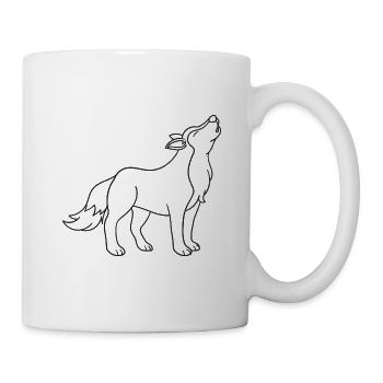 Wolf, wolves, gift, gift idea - Mug - white - Right