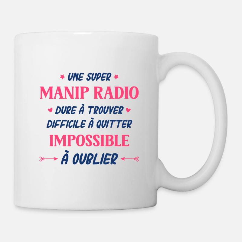 Une manip radio dure a trouver difficile a quitte - Mug blanc - blanc