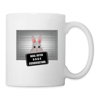 Osterhase - EIERDIEBSTAHL - Tasse - Weiß - Rechts
