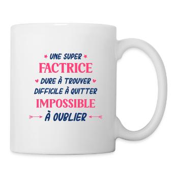 Super factrice - Mug blanc - blanc - Droite