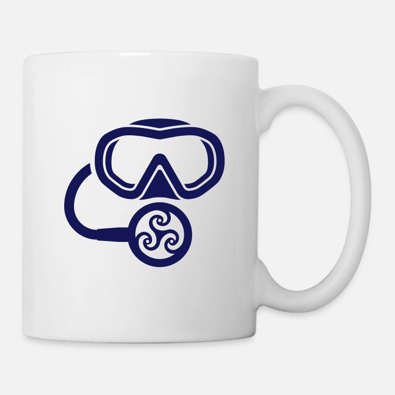 Tribal scuba diving - Mug - white