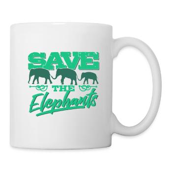 Save the Elephants - Elephant Africa Nature Climate - Mug - white - Right