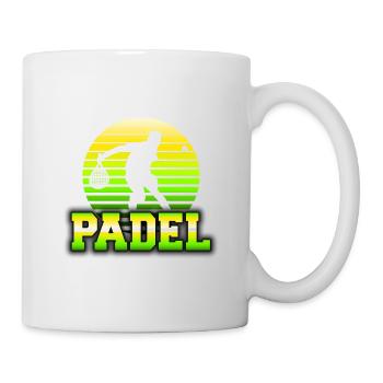 Padel Retro Sun Logo - Mug blanc - blanc - Droite