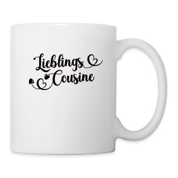 Lieblings Cousine Happy Birthday Lieblingscousine - Tasse - Weiß - Rechts