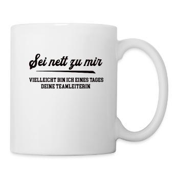 Teamleiterin Kollegin Beförderung Karriere Arbeit - Tasse - Weiß - Rechts