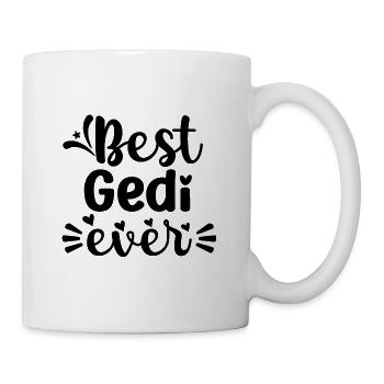 Super Gedi wöd Gedi bester Gedi Pateononkel - Tasse - Weiß - Rechts
