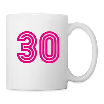 30. 30 JAHRE. 30-JÄHRIGES JUBILÄUM. 30-JÄHRIGES JUBILÄUM. - Tasse - Weiß - Rechts