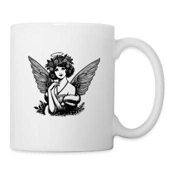 Vintage Engel - Tasse - Weiß - Rechts