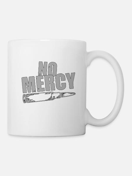 No Mercy Patrone grey - Tasse - Weiß