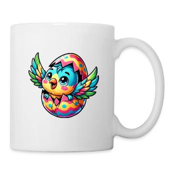 Easter Parrot Hatches from Egg - Mug - white - Right