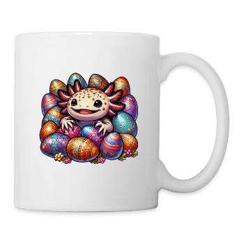 Pâques ours polaire axolotl dessin animé oeuf Design - Mug blanc - blanc - Droite