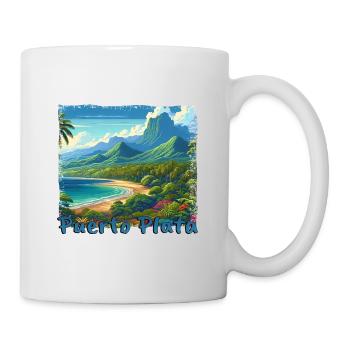 Puerto Plata : Vacances à la plage avec paysage de montagne et - Mug blanc - blanc - Droite