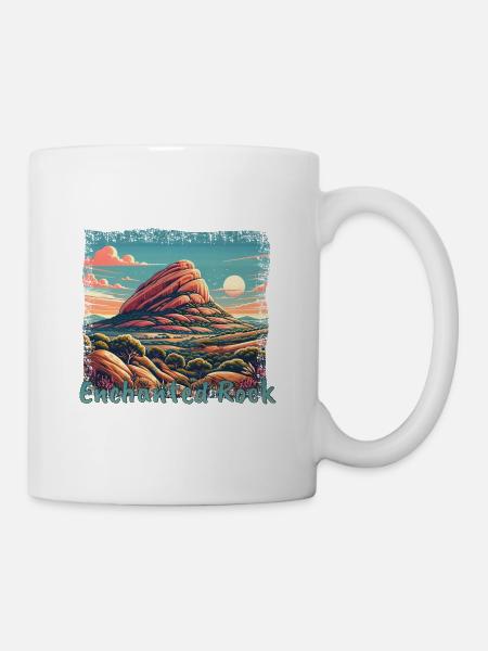Verzauberter Felsen Texas Grunge Berge - Tasse - Weiß
