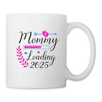 Maman 2025 chargement, je vais être 2025 Maman mignonne - Mug blanc - blanc - Droite