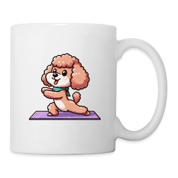 Poodle Yoga Exercises Meditation Training - Mug - white - Right
