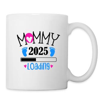 Mother 2025 loading, I will be a mother in 2025 - Mug - white - Right
