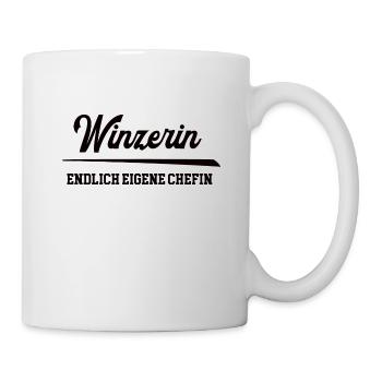 Winzerin Chefin Selbstständigkeit Weingut Gründen - Tasse - Weiß - Rechts