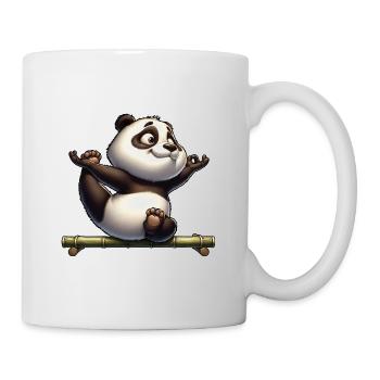 Panda Yoga Meditation Gymnastik - Tasse - Weiß - Rechts
