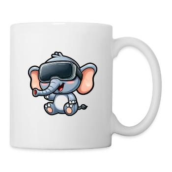 Elephant VR Virtual Reality Gamer Gamer Cute - Mug - white - Right