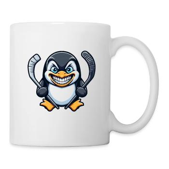 Cooler Pinguin Eishockey Spieler - Tasse - Weiß - Rechts