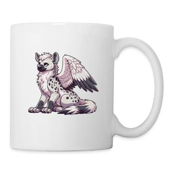 Hyäne Engel Cartoon Süß - Tasse - Weiß - Rechts