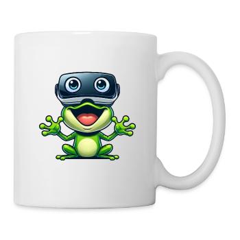 Frosch VR Gamer Lustige Virtuelle Realität - Tasse - Weiß - Rechts