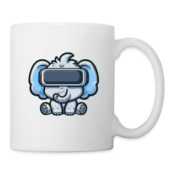 Elephant VR Virtual Reality Gamer Gamer Cute - Mug - white - Right