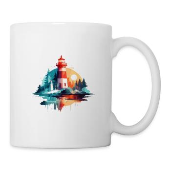 Phare Paysage Calme Tranquille Nature En Plein Air - Mug blanc - blanc - Droite
