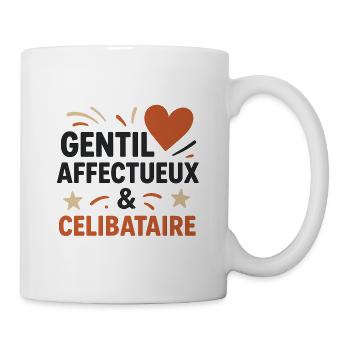 Friendly Message Design for Singles - Mug - white - Right