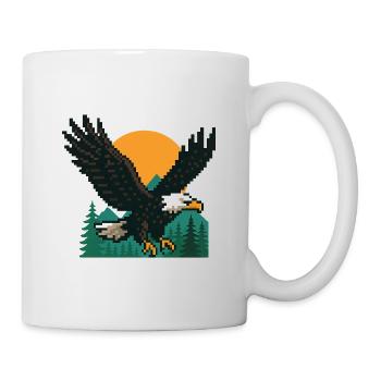 Eagle Pixel – Sunset in the mountains - Mug - white - Right