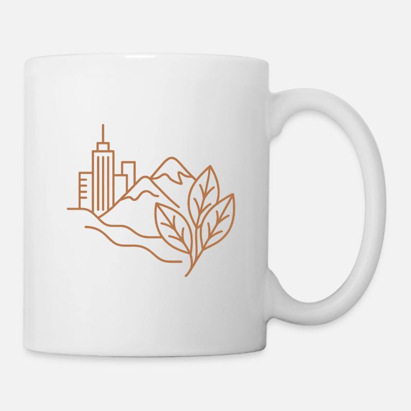 City Forest Skyline Illustration - Mug - white
