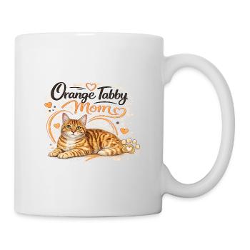 Orange Tabby Mom Cat Illustration - Mug - white - Right