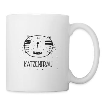 Katzenfrau. Katze. Verrückt. - Tasse - Weiß - Rechts