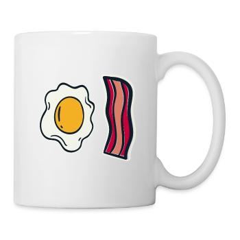 Ei und Speck - Tasse - Weiß - Rechts