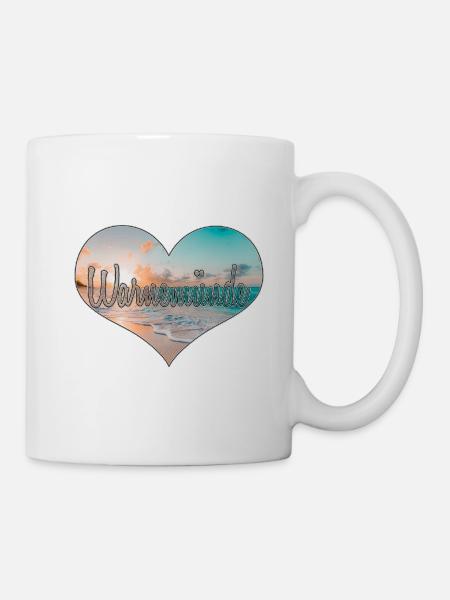 Warnemünde Herz | Yolo-Artwork - Tasse - Weiß