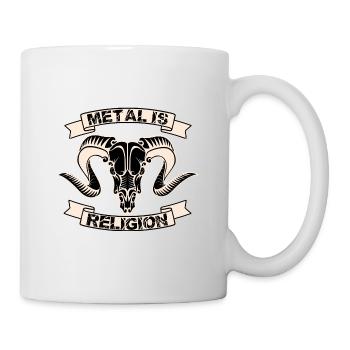 Metal skull religion - Mug - white - Right