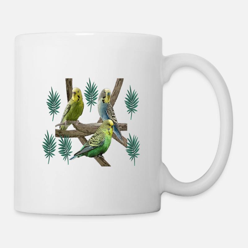 Wellensittich - Tasse - Weiß