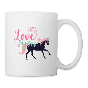 I love horse - J'aime les chevaux - Mug blanc - blanc - Droite