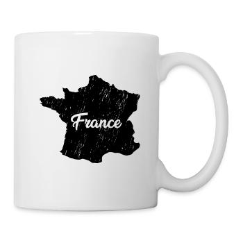 Frankreich Shirt - Tasse - Weiß - Rechts