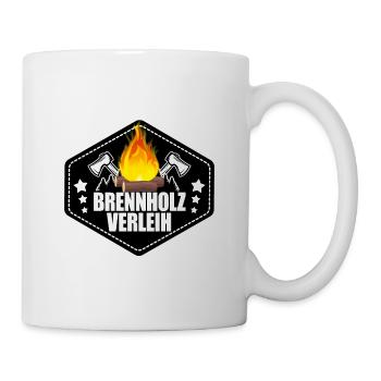 Brennholz Verleih - Tasse - Weiß - Rechts